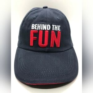 Carnival Cruises Behind The Fun Team Member Cap Hat Adult Adjustable Blue Cotton